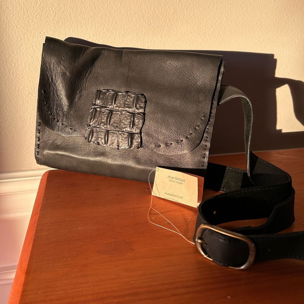 Anat Gelbard genuine leather crossbody belt bag - hand made in Italy